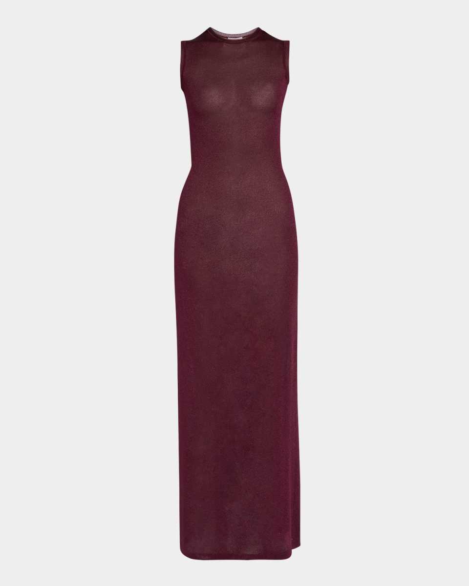 Long Lurex Knit Dress